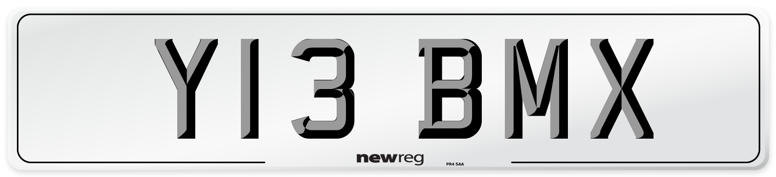 Y13 BMX Number Plate from New Reg